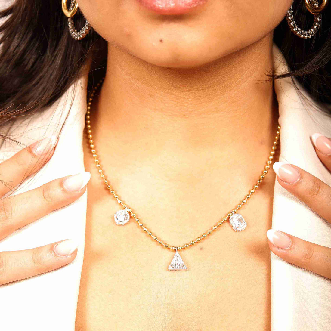 Lustre Charm Solitaire Necklace