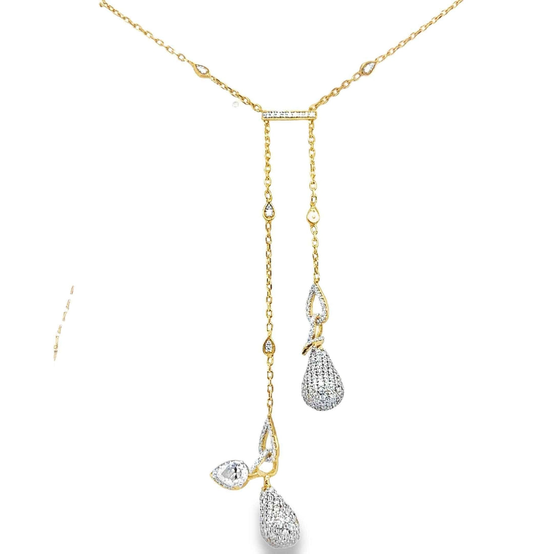 Lustre Drop Lariat Necklace