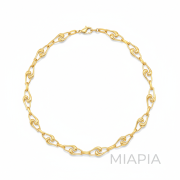 Twisted Link Necklace in Vermeil Gold