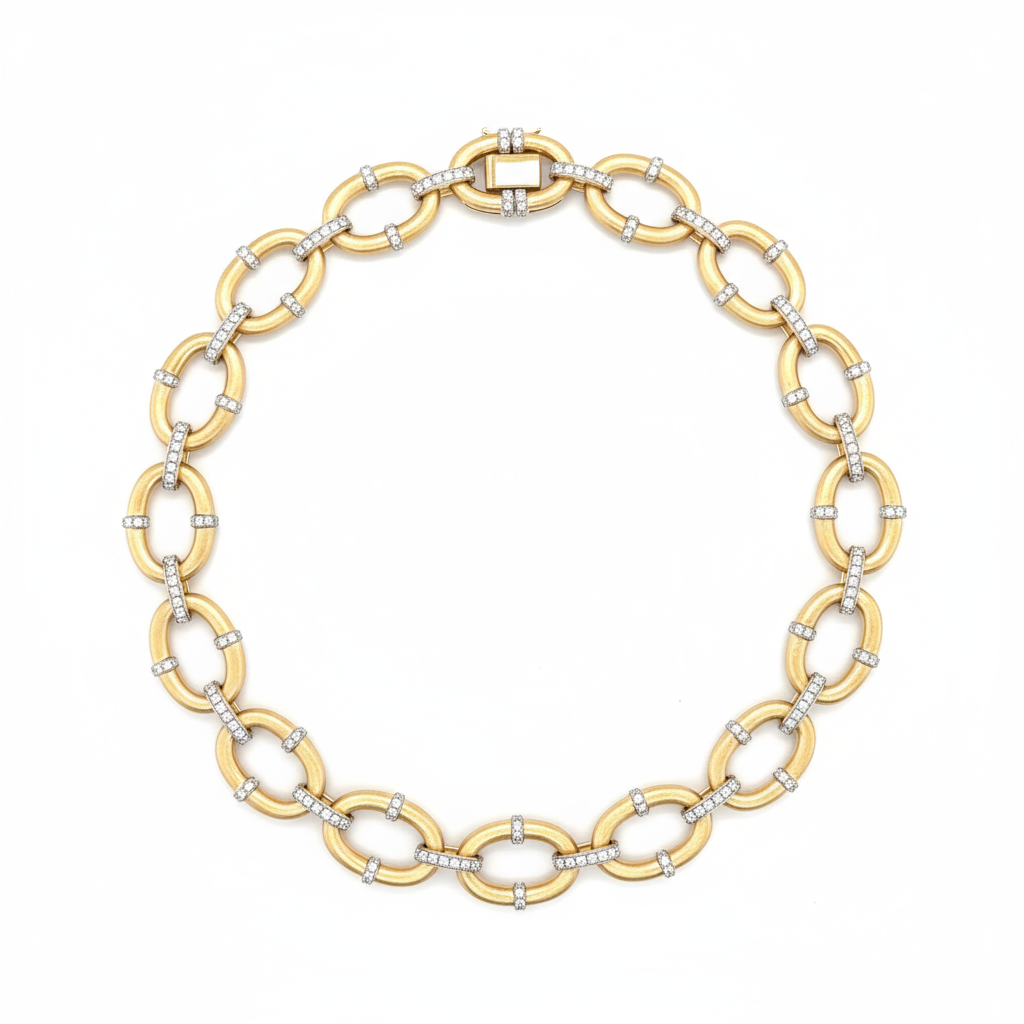 Brushed Gold Luxe Link Necklace