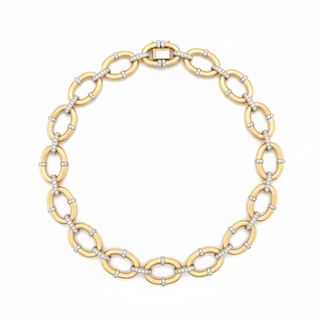Brushed Gold Luxe Link Necklace