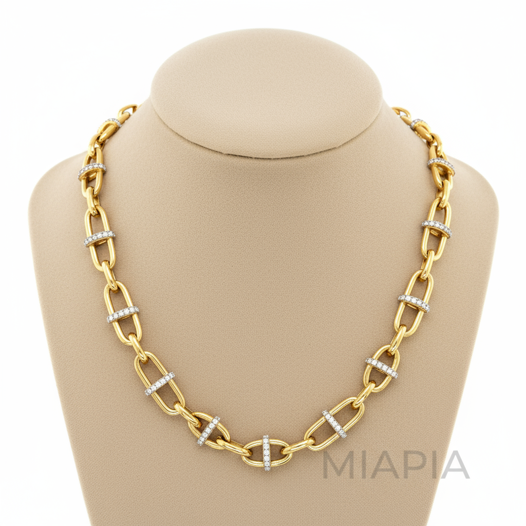 Gilded Link Statement Necklace