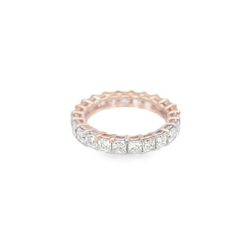 Princess-Cut Moissanite Eternity Band in Vermeil Gold