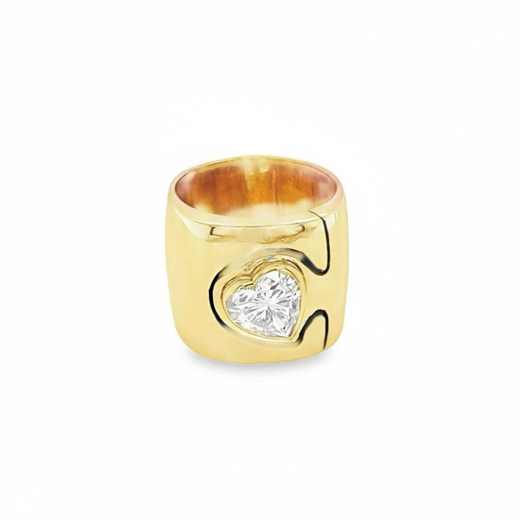 Heart of Gold Statement ring