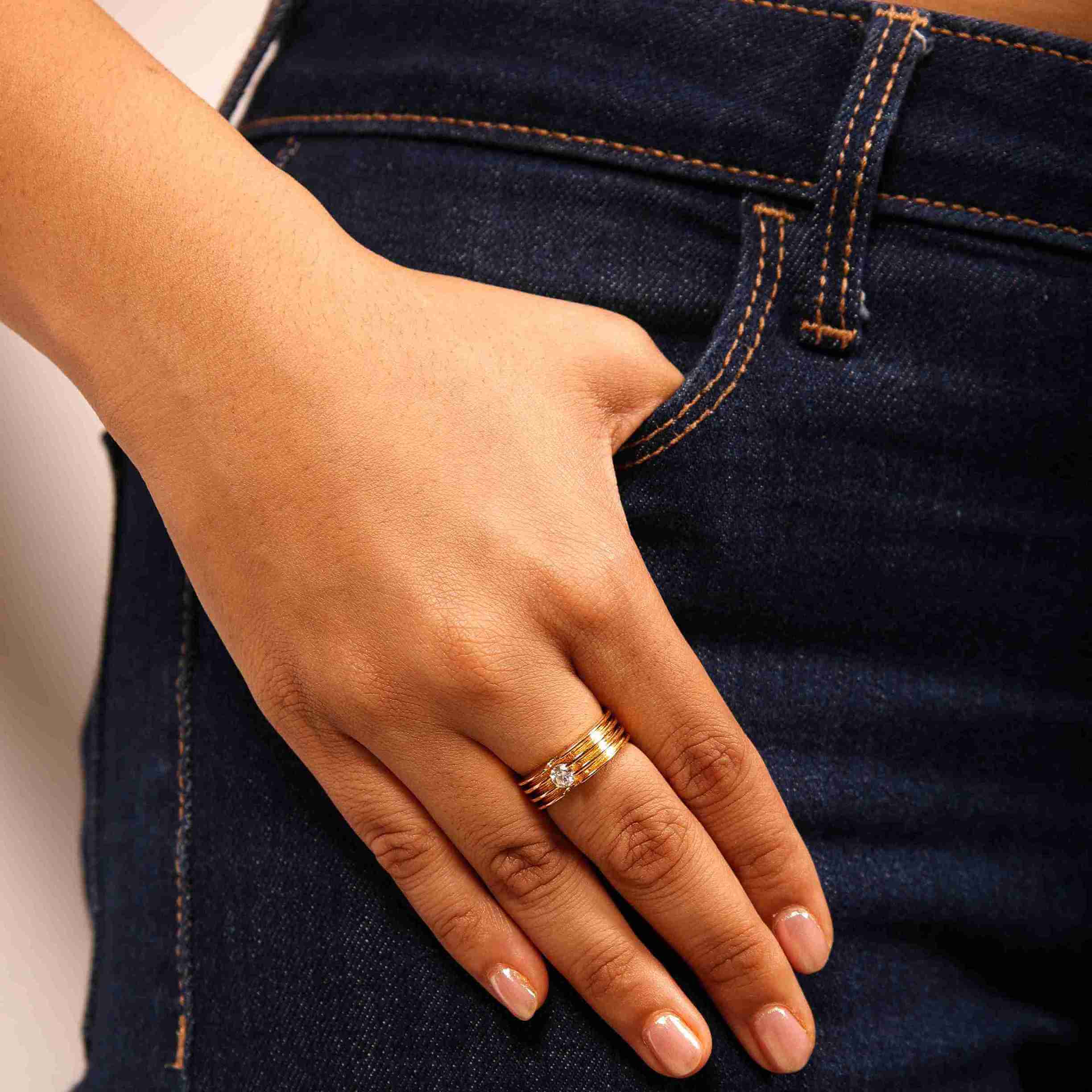 The Unity Band Solitaire Ring