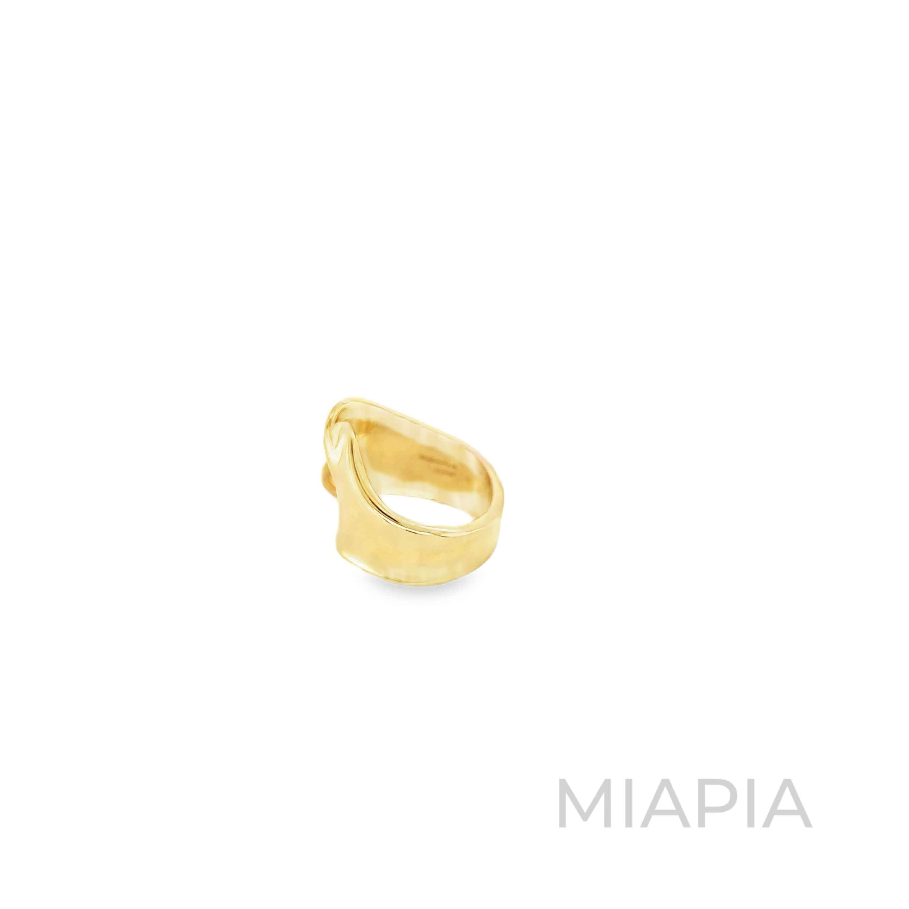 Sculpted Gold Wrap Ring with Moissanite Accents