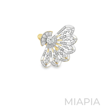 White Ceramic Enamel Statement Ring