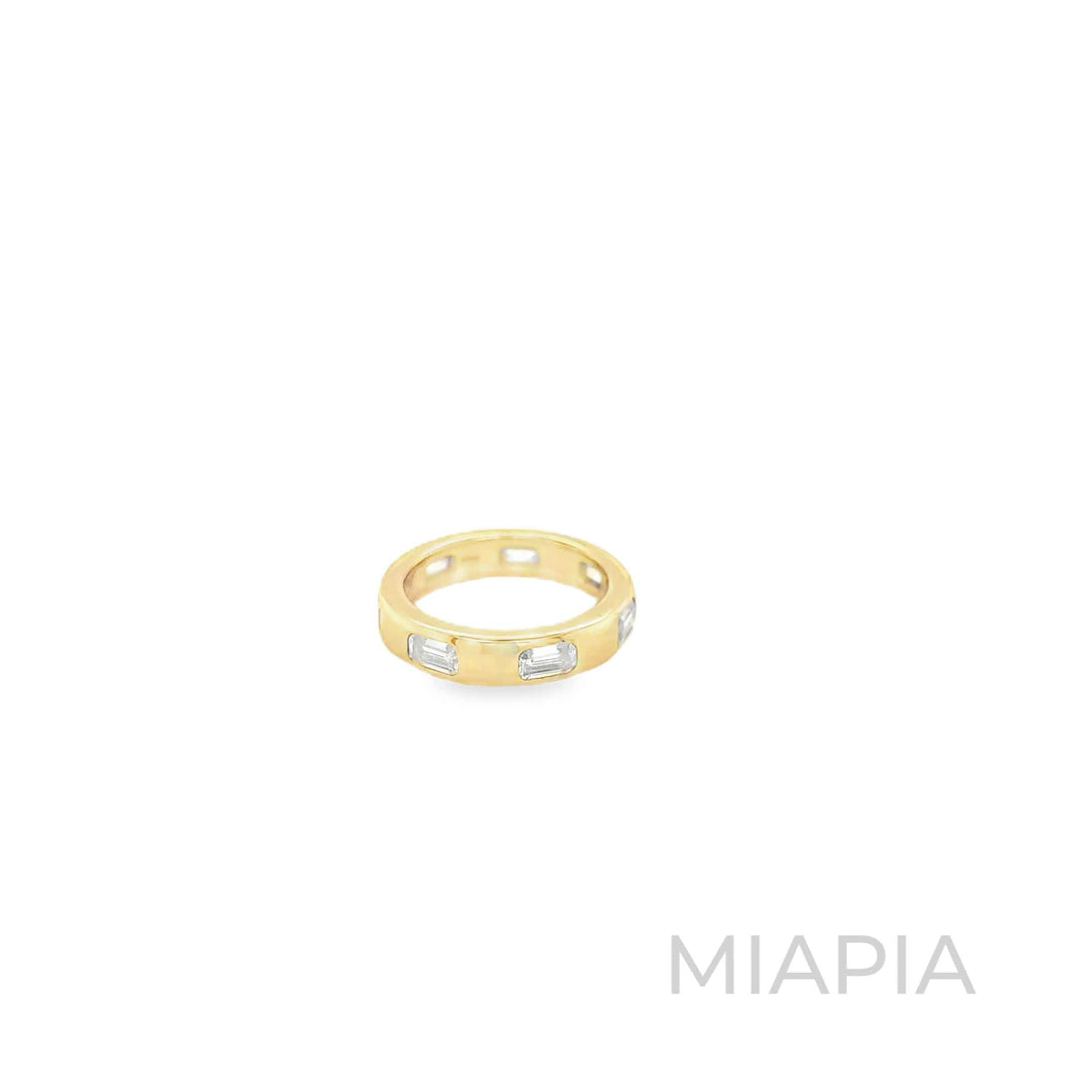 Flush Set Emerald Cut Eternity Band