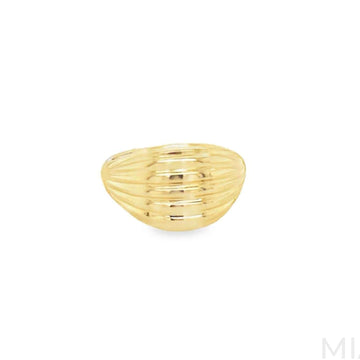 Golden Wave Signet Ring