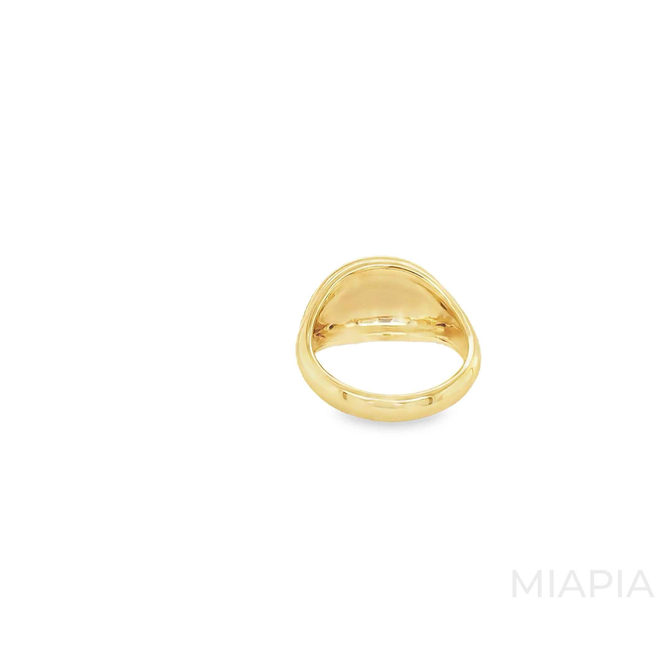 Golden Wave Signet Ring