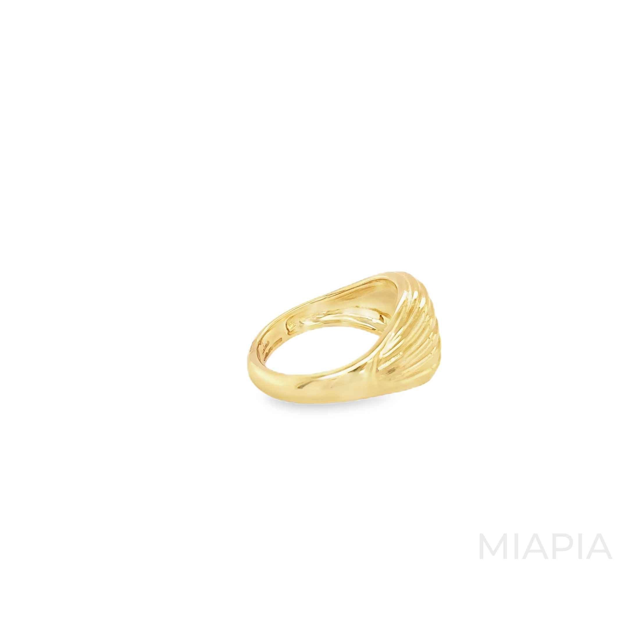 Golden Wave Signet Ring