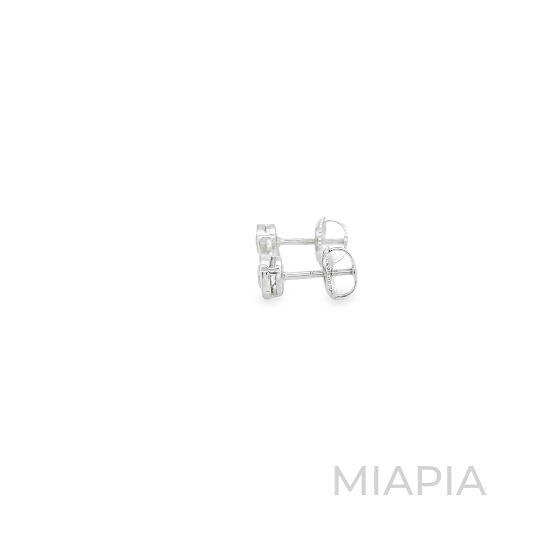 1-Carat Cushion Cut Bezel Studs