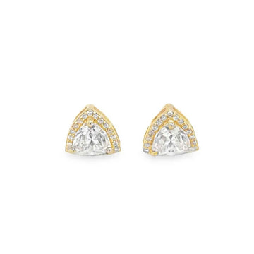 2.5-Carat Trillion Moissanite Halo Studs
