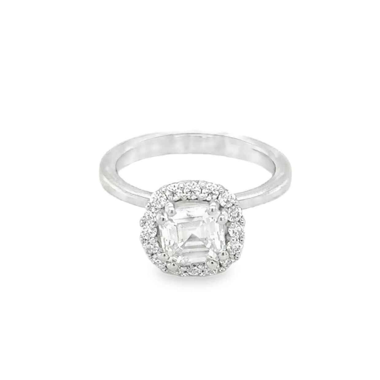 1.5 Carat Classic Halo Cushion Ring