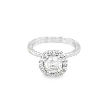 1.5 Carat Classic Halo Cushion Ring