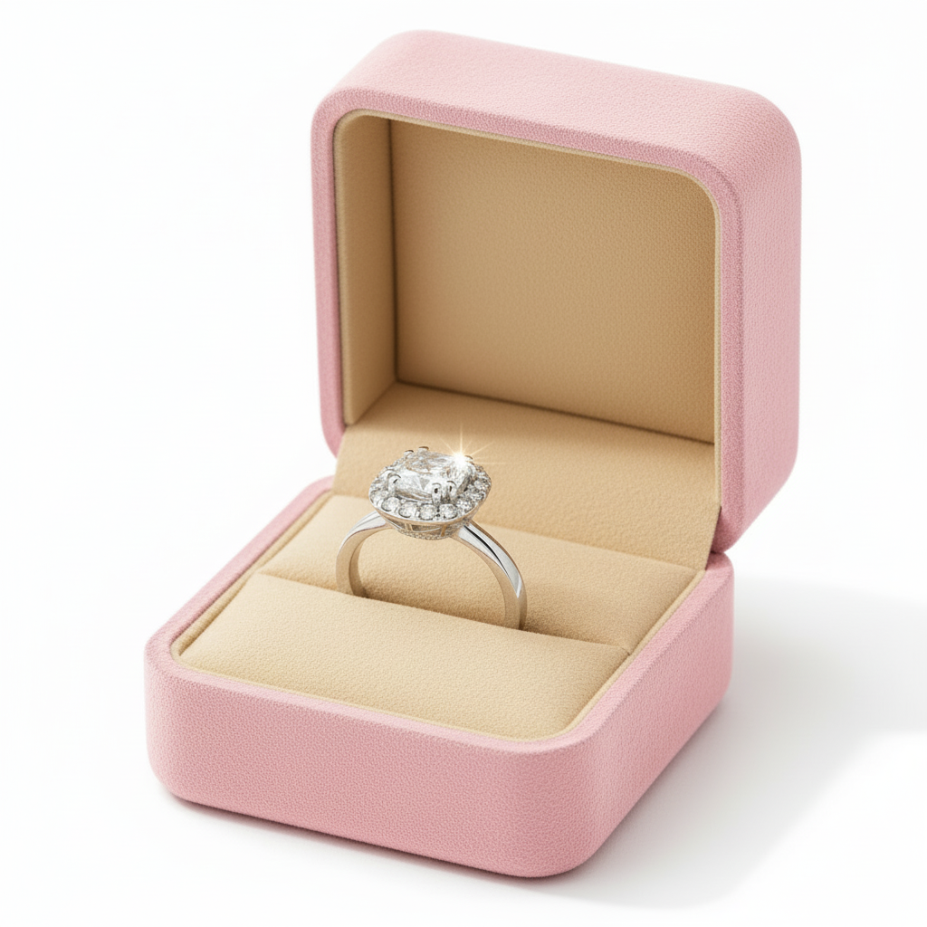 1.5 Carat Classic Halo Cushion Ring