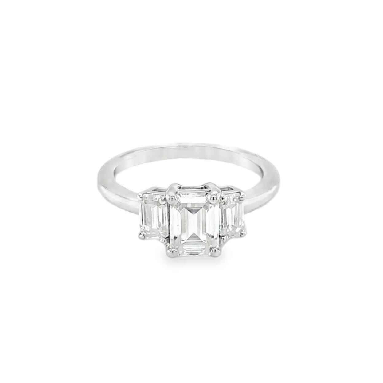 1.5 Carat Emerald Radiance Trilogy Ring