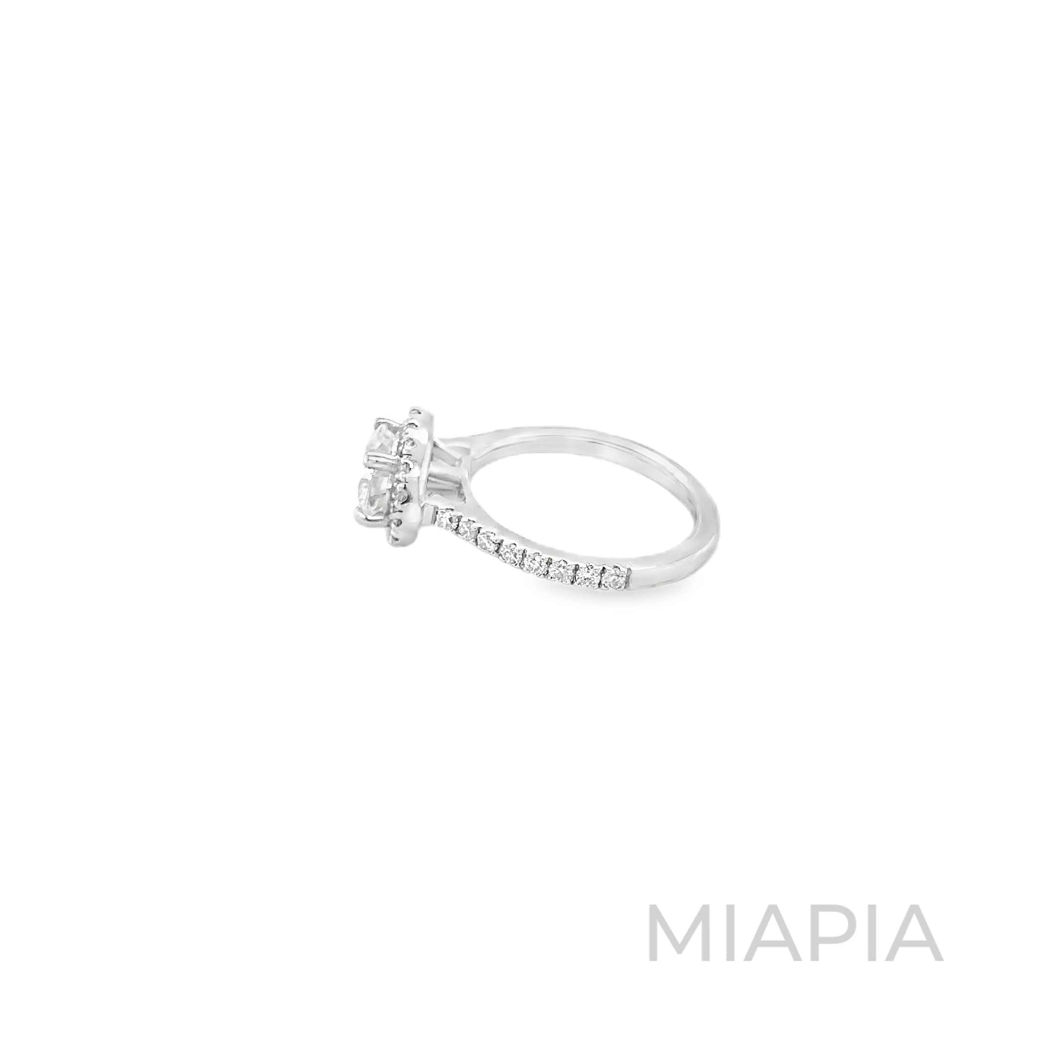 2 Carat Halo Sparkle Solitaire Ring