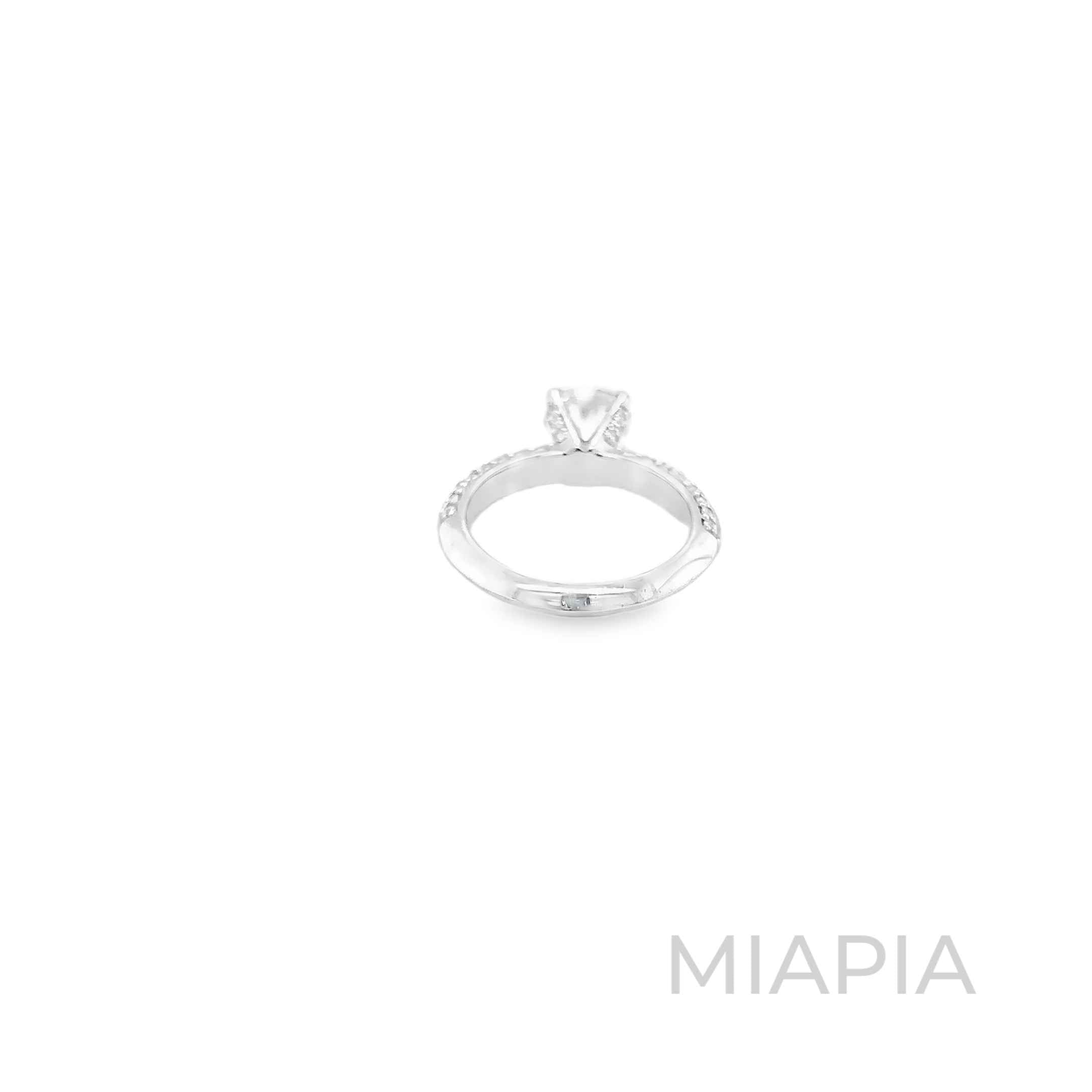 2 Carat Classic Pave Solitaire Ring