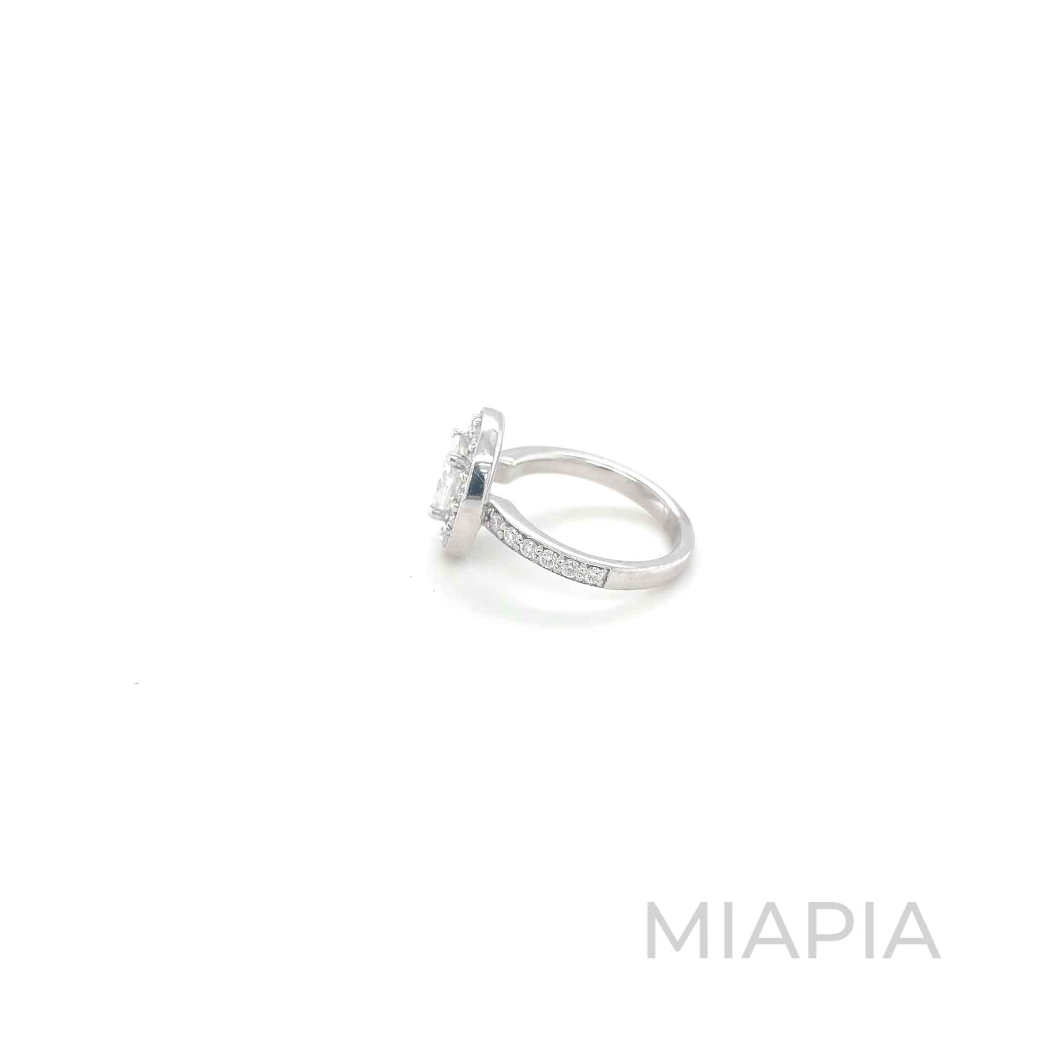 2 Carat Halo Oval Moissanite Ring