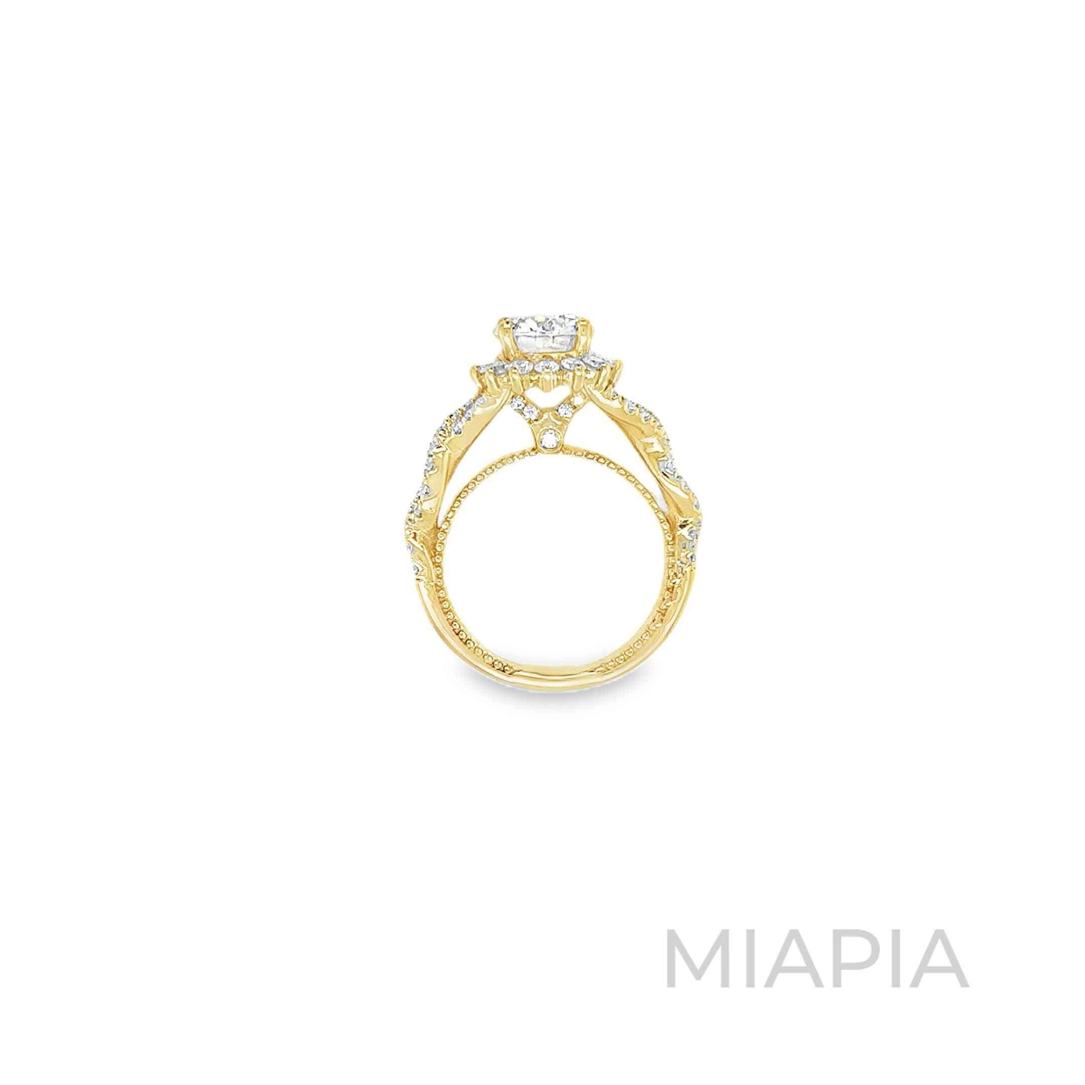 2.5 Carat Round Moissanite Halo Ring