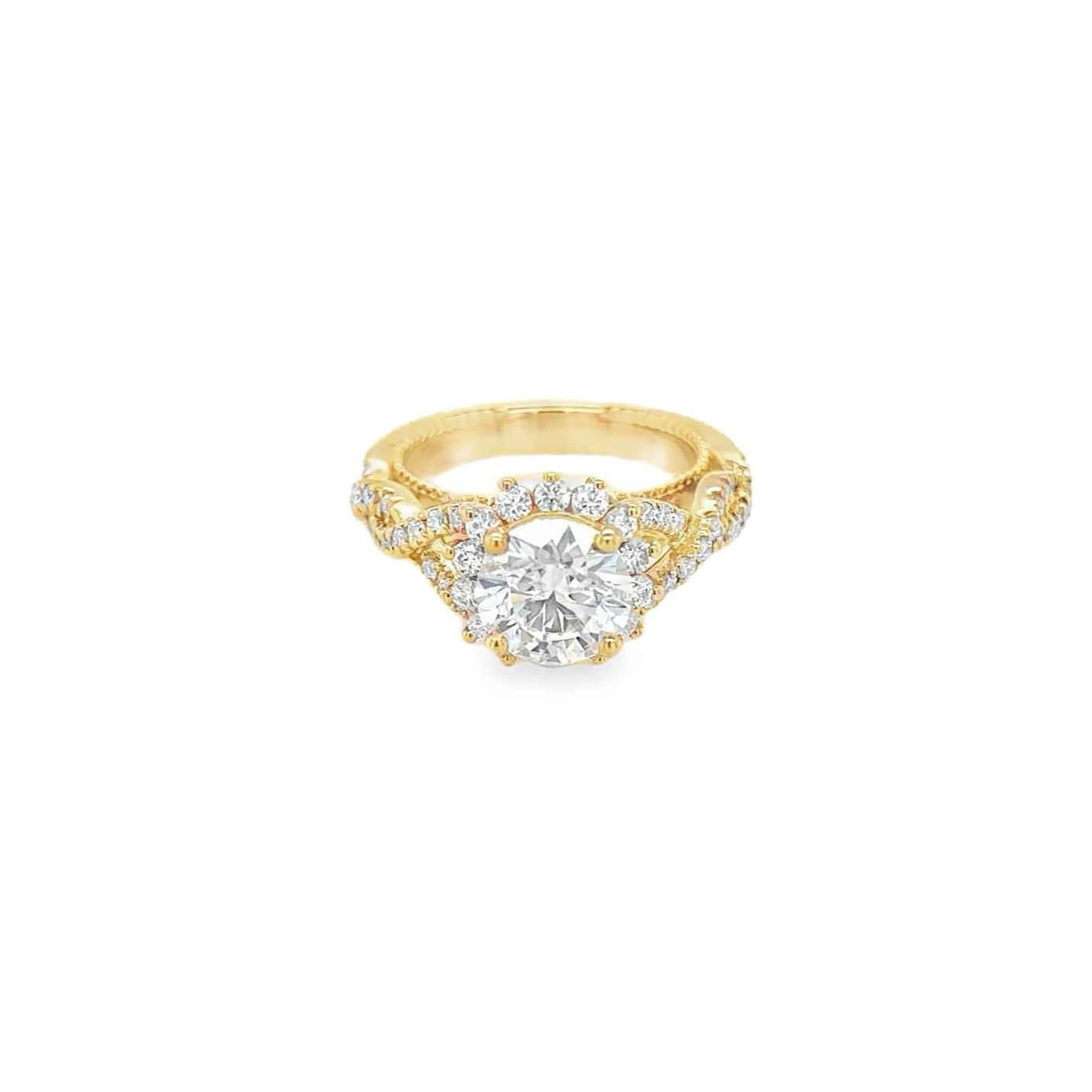 2.5 Carat Round Moissanite Halo Ring