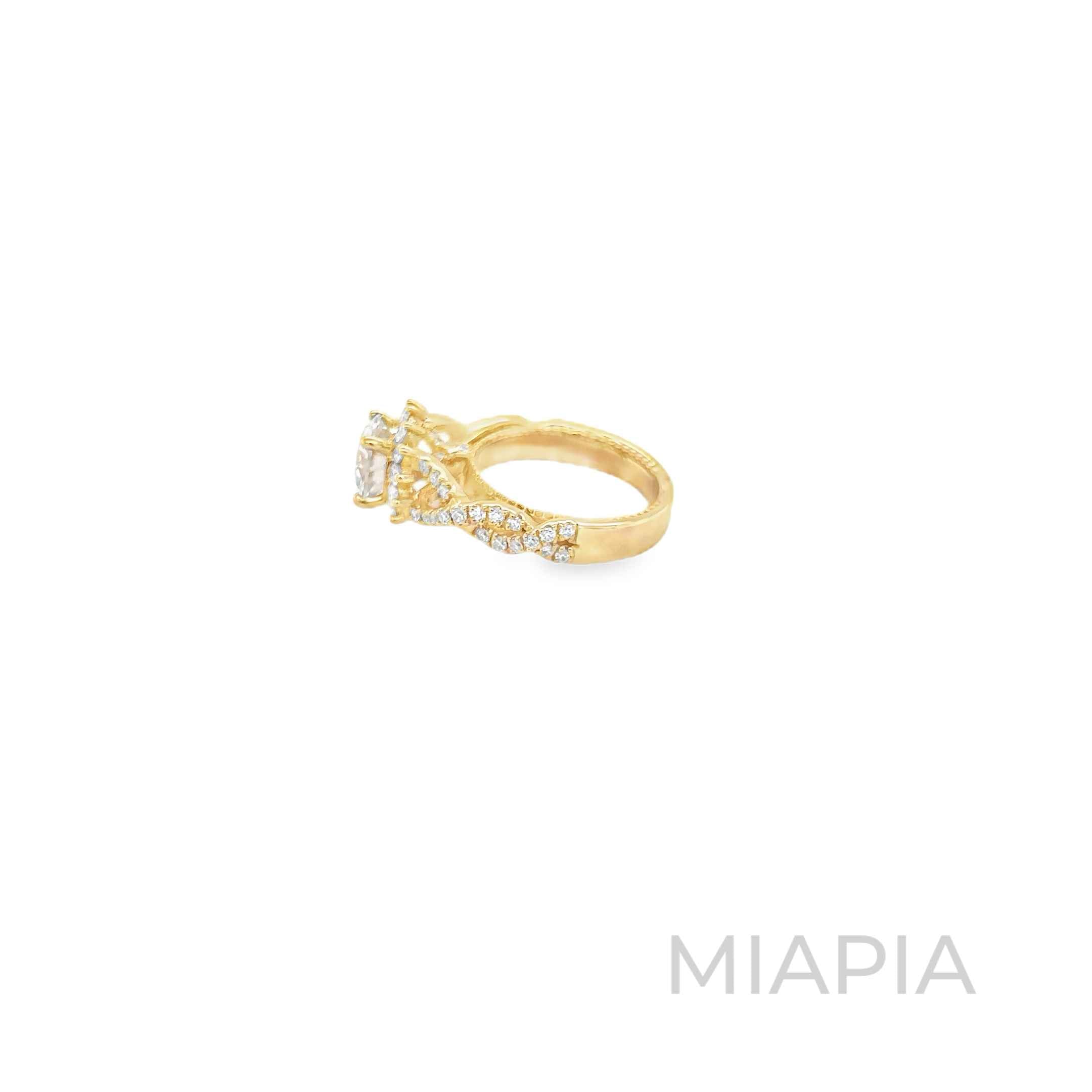 2.5 Carat Round Moissanite Halo Ring