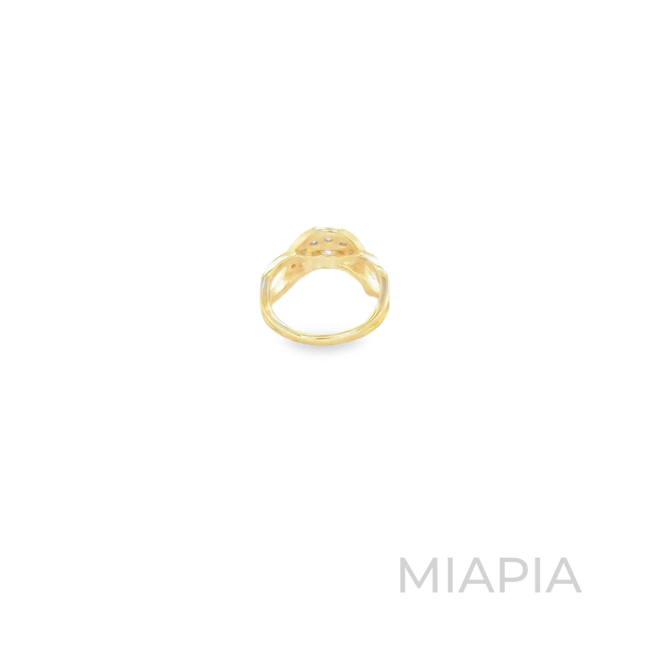 2 Carat Dual-Tone Crescent Moissanite Ring