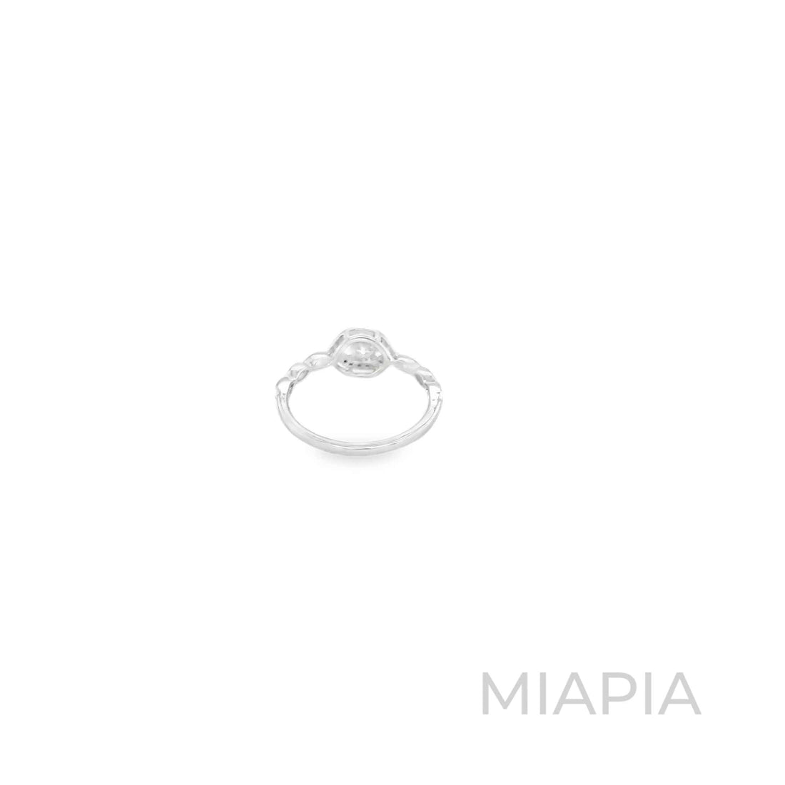 3/4 Carat Twisted Halo Moissanite Ring