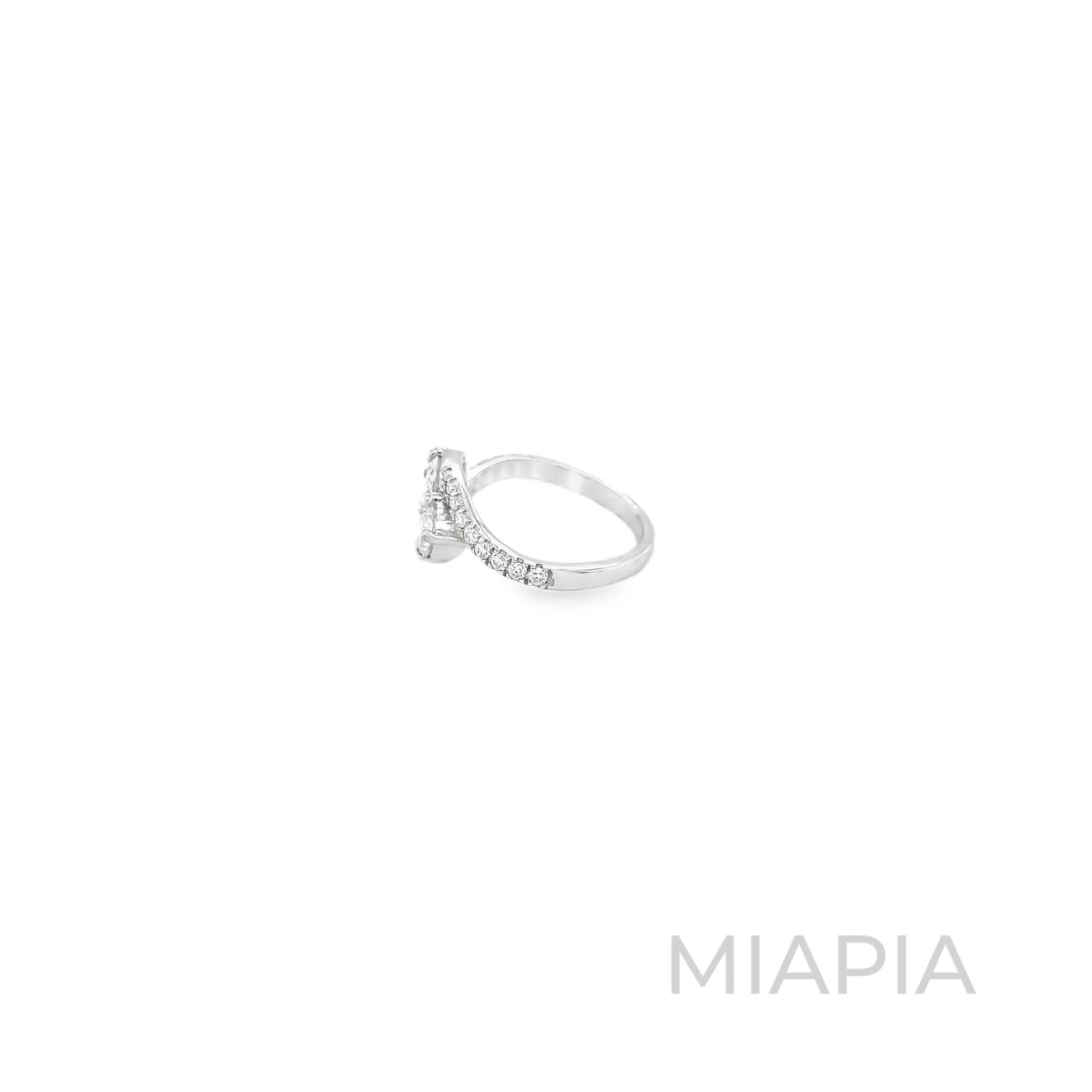 1 Carat Halo Split Shank Moissanite Ring