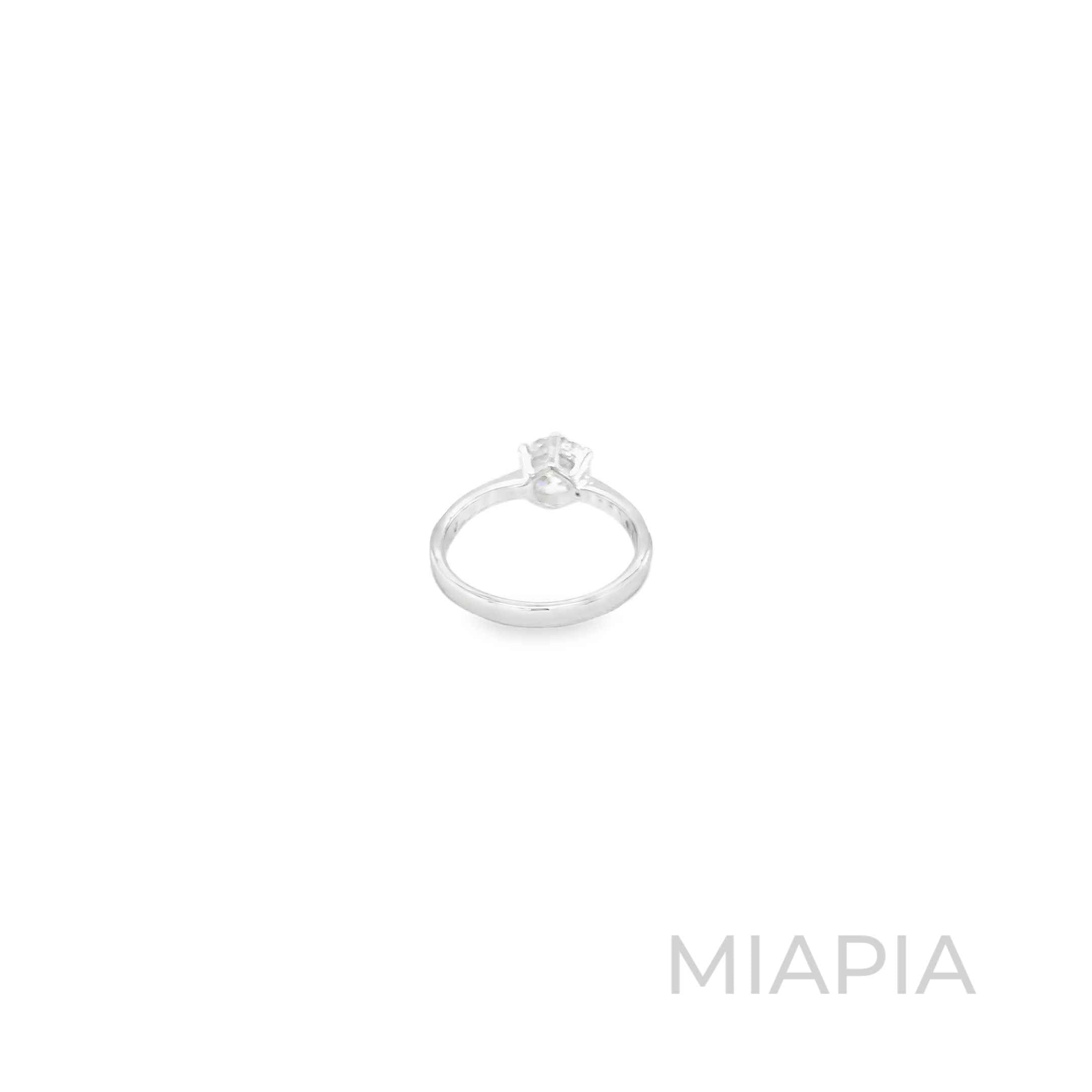 1 Carat Pave Moissanite Solitaire Ring