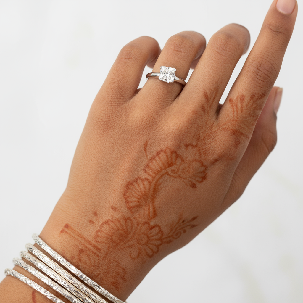 3/4 Carat Princess Cut Solitaire Ring