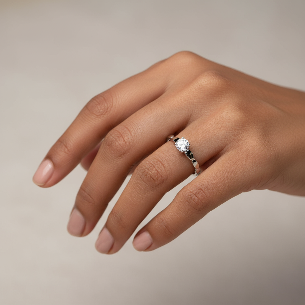 1/3 Carat Round Solitaire Ring