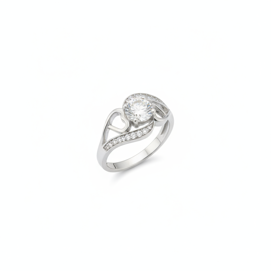 1 Carat Swirl Moissanite Ring