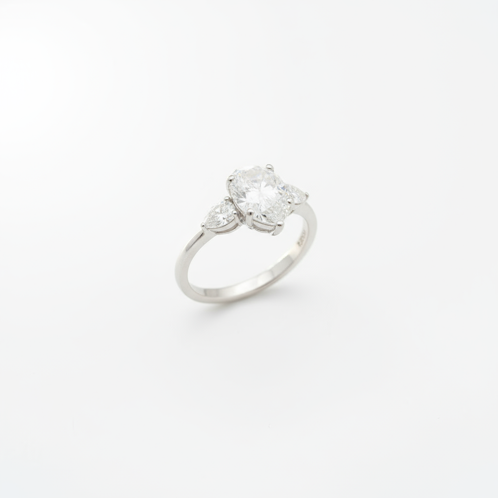 1.25 Carat Pear-Cut Trio Ring