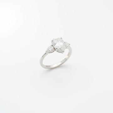 1.25 Carat Pear-Cut Trio Ring