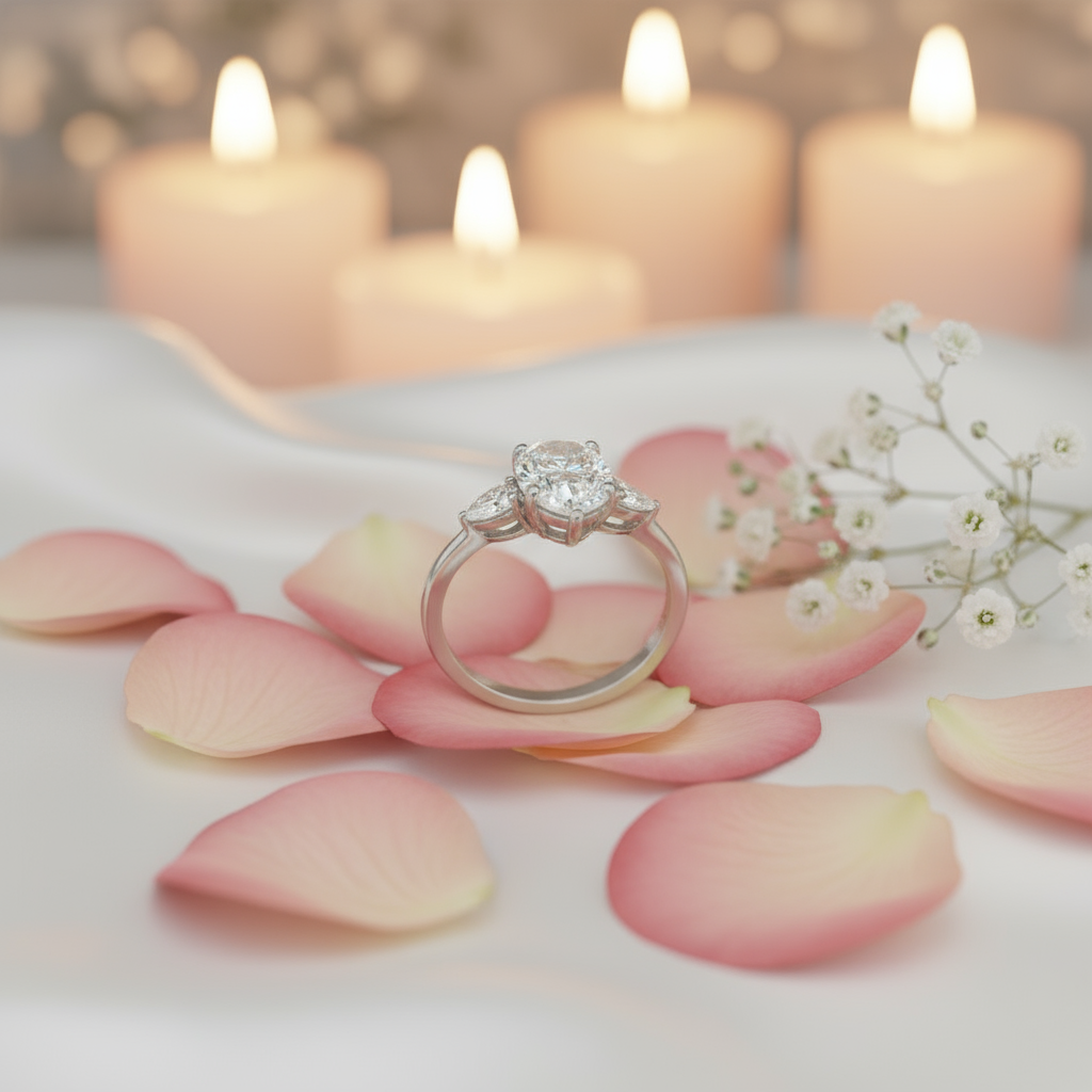 1.25 Carat Pear-Cut Trio Ring