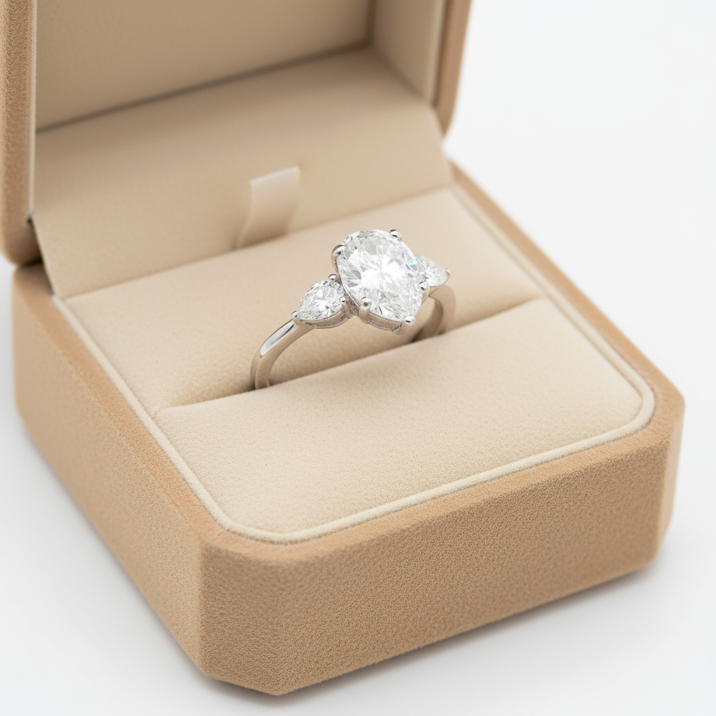 1.25 Carat Pear-Cut Trio Ring