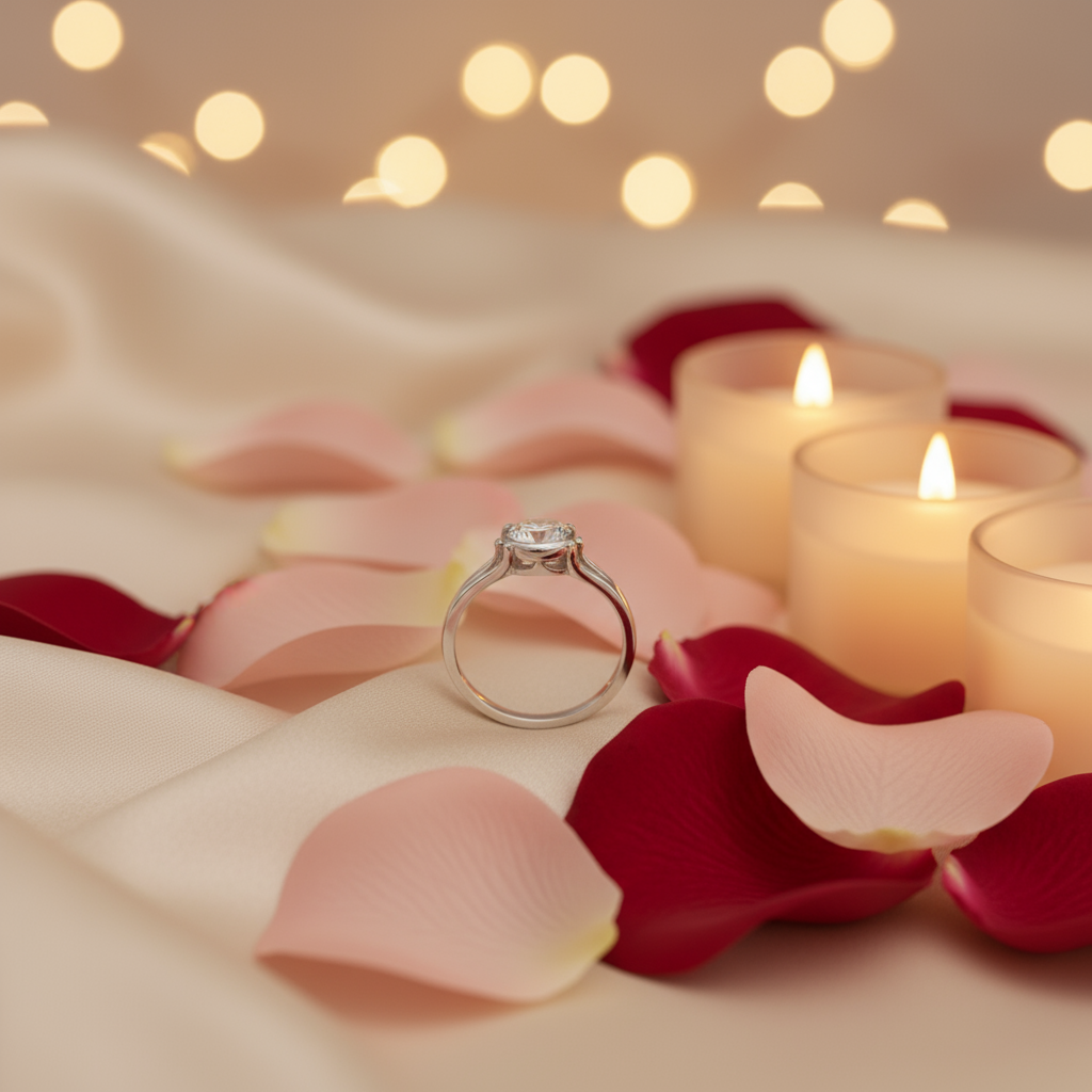 1 Carat Round-Cut Bezel Ring