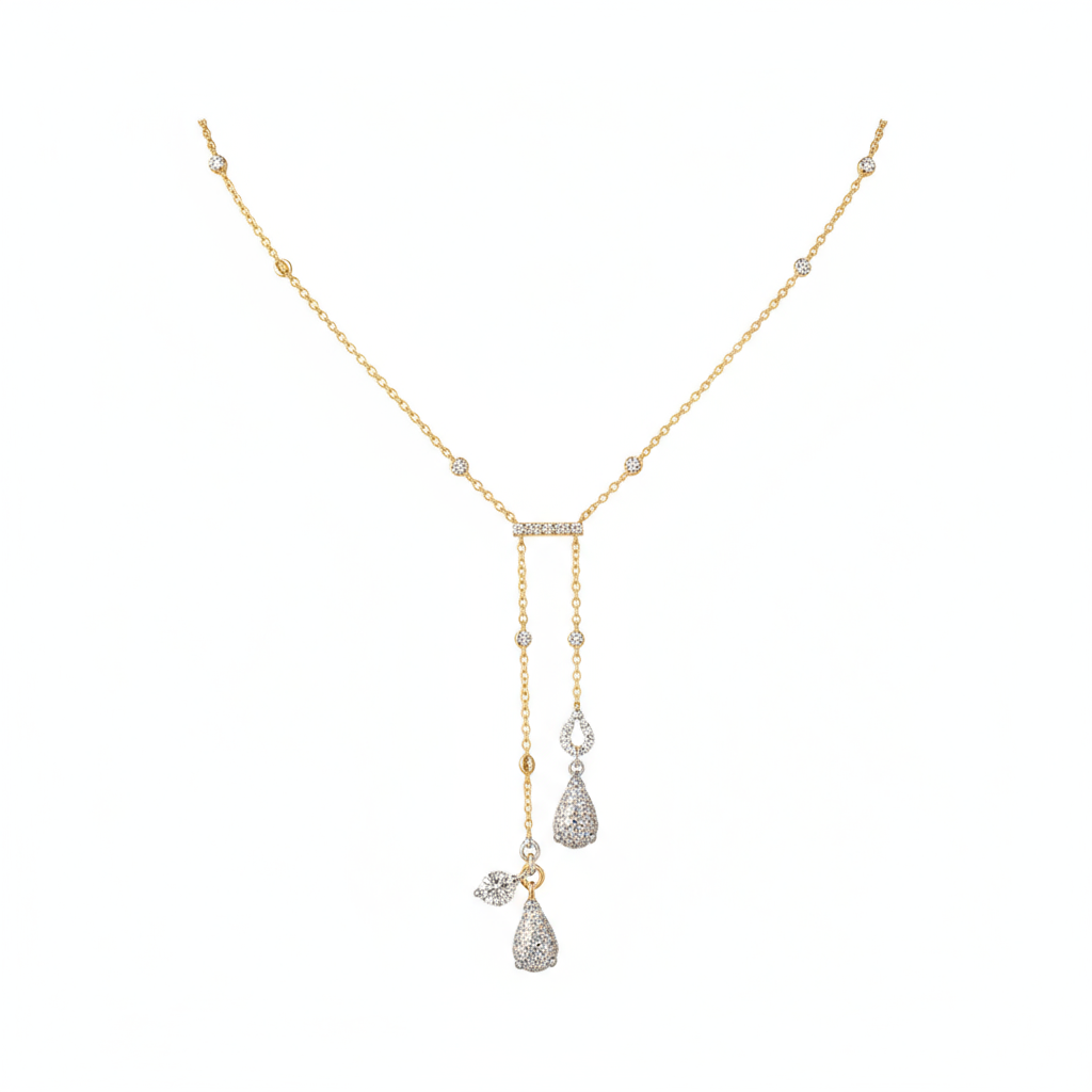 Lustre Drop Lariat Necklace