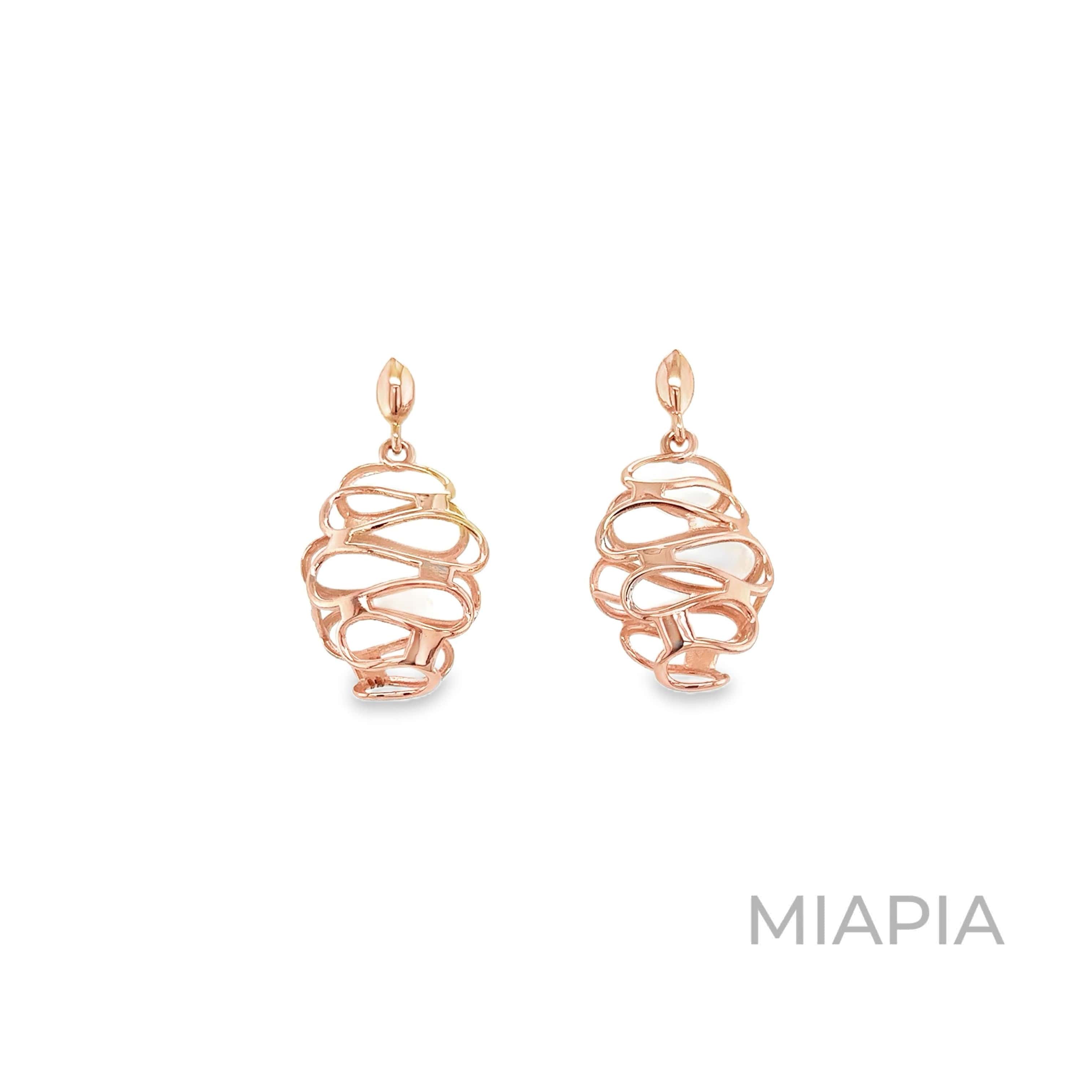 Ribbon Swirl Drop Earrings