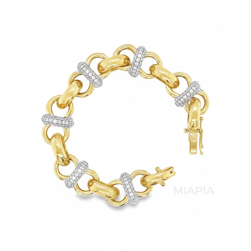 Golden Links Statement Bracelet