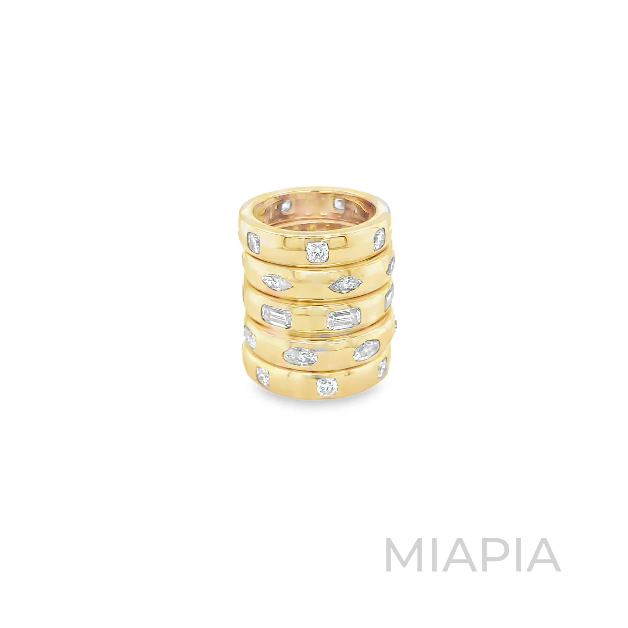 Flush Set Oval Eternity Band