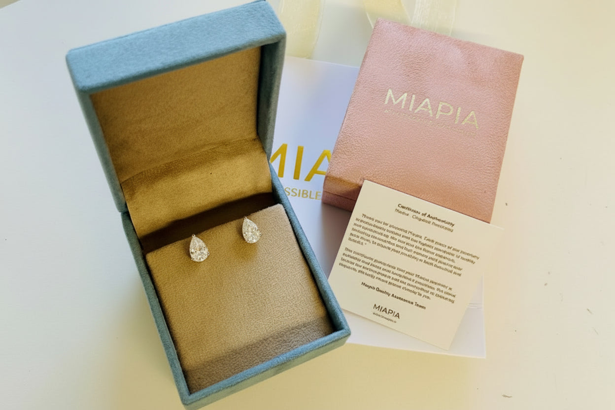 4-Carat Pear Shape Studs