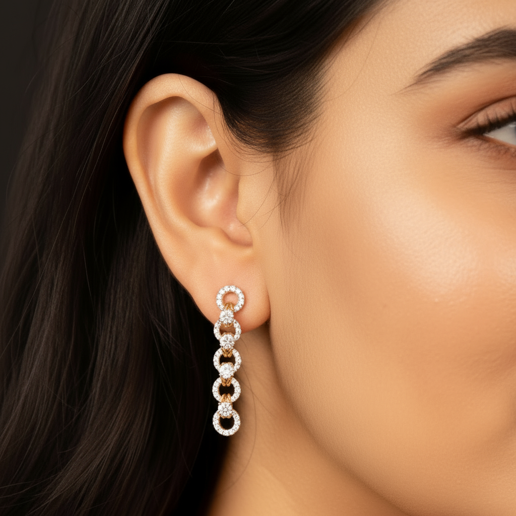 Luxe Link Cascade Hoops