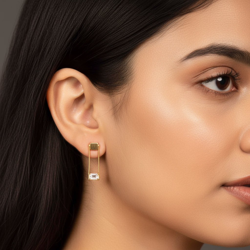 Linear Grace Drop Earrings