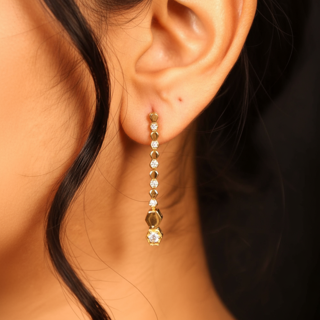 Honeycomb Drop Earrings