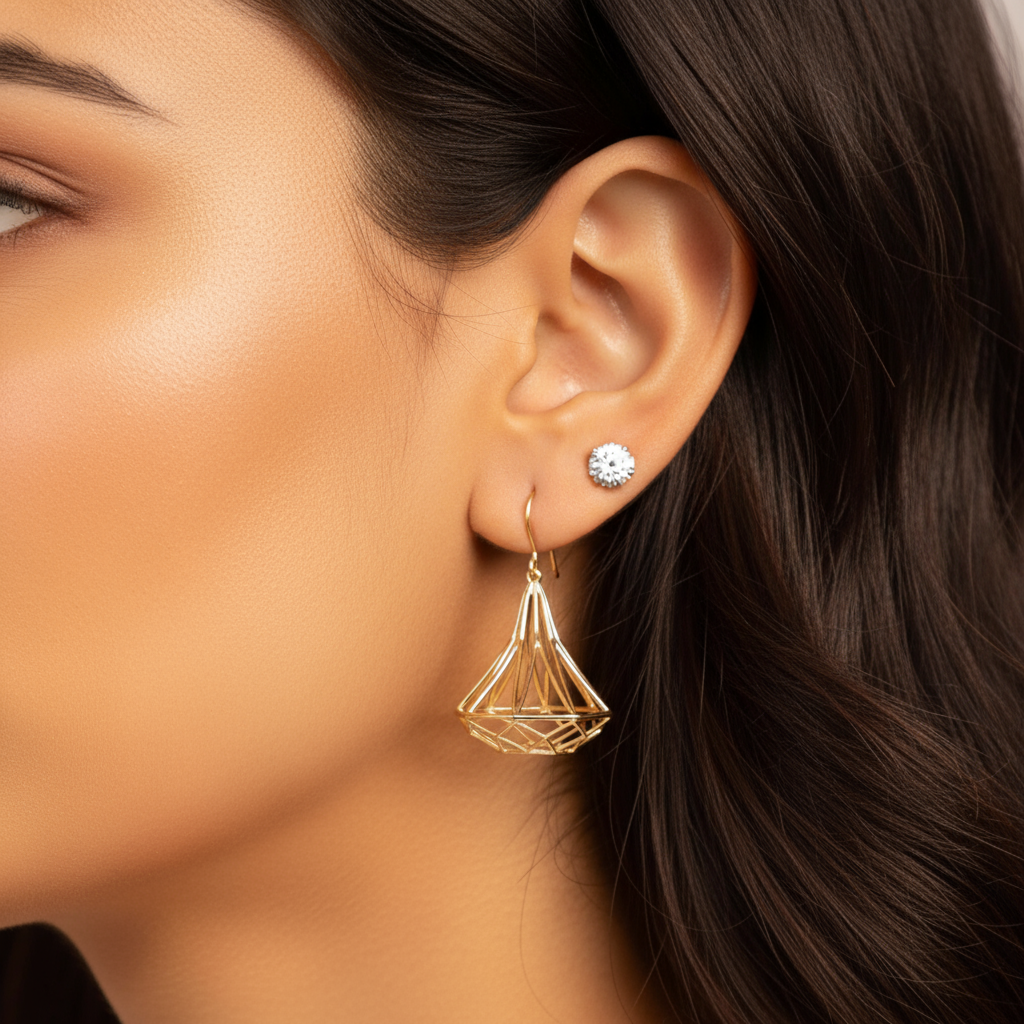 Dimensional Prism Earrings