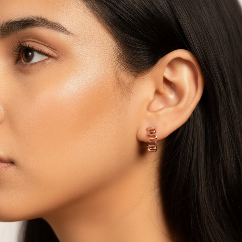 Ribbon Curve Earrings