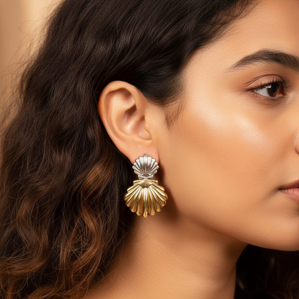 Gilded Shell Earrings
